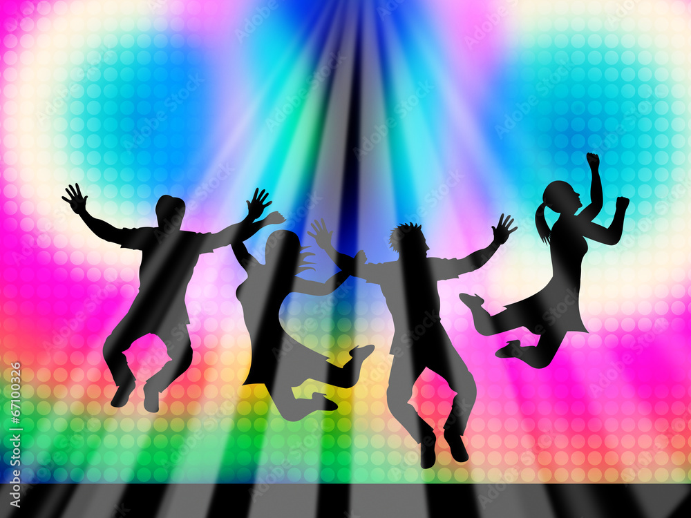 Jumping Joy Represents Light Burst And Happy Jumping Joy Represents Light Burst And Happy