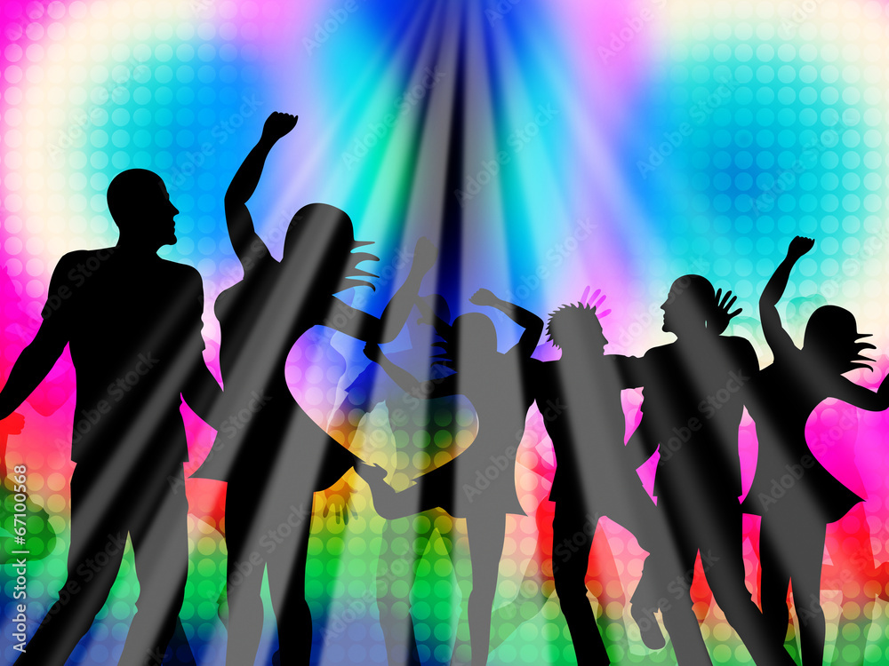 Party Disco Represents Discotheque Nightclub And Parties