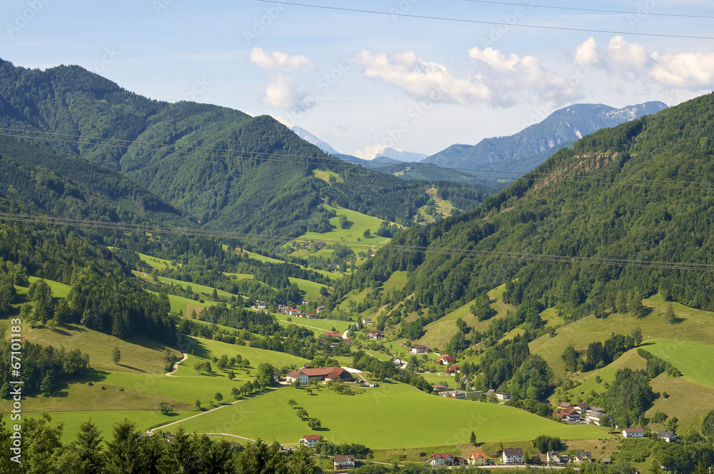 The river Enns valley in Upper Austria 