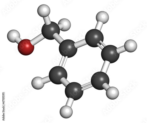 Benzyl alcohol solvent molecule. Used in manufacture of paint. photo