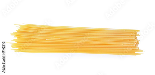 Spaghetti on white background