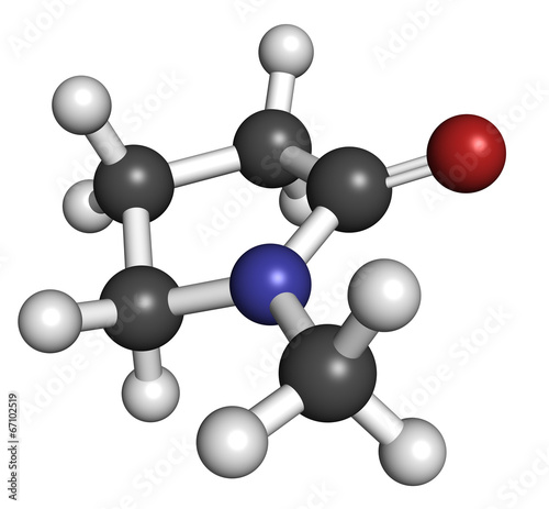 N-methyl-2-pyrrolidone (NMP) chemical solvent molecule. photo