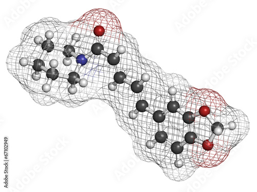 Piperine black pepper molecule.