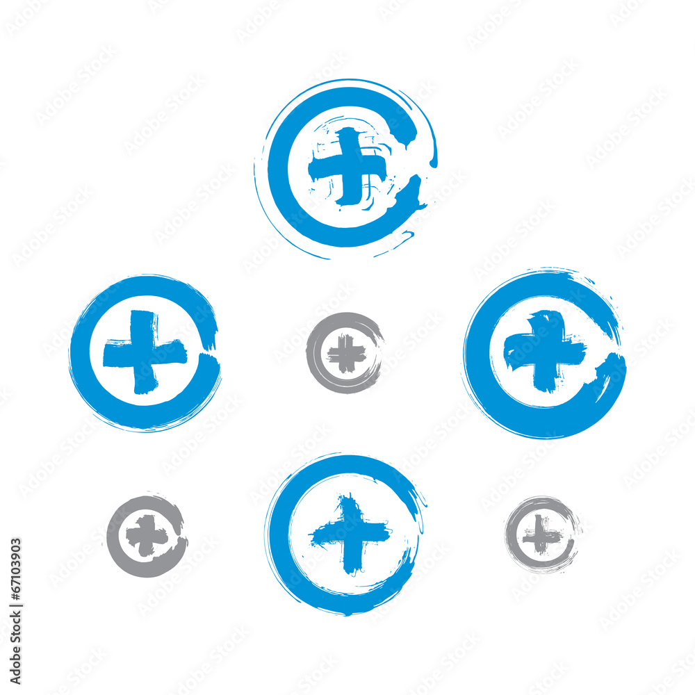Set of hand-drawn validation icons scanned and vectorized, colle Set of hand-drawn validation icons scanned and vectorized, colle
