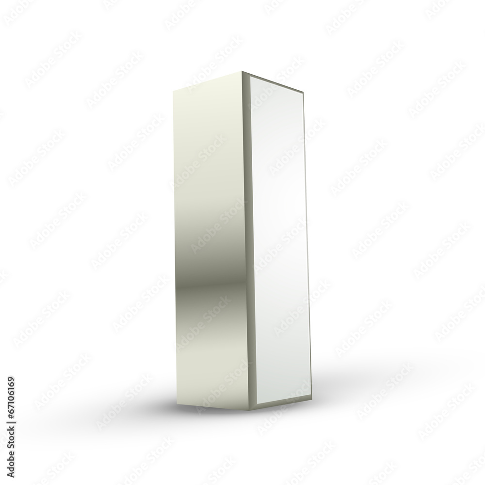 3d alphabet silver I 3d alphabet silver I