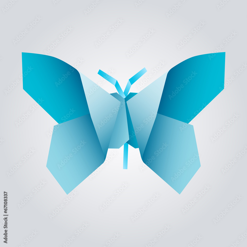 origami butterfly - obrazy, fototapety, plakaty 
