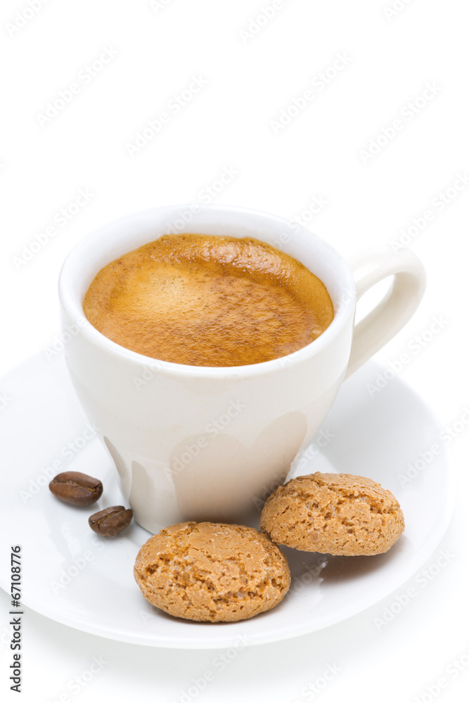 espresso and biscotti, isolated espresso and biscotti, isolated