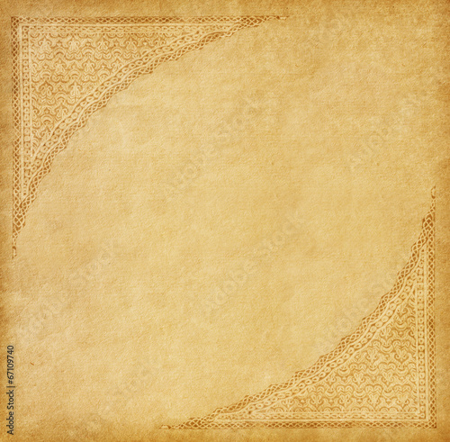Old paper with oriental ornament.