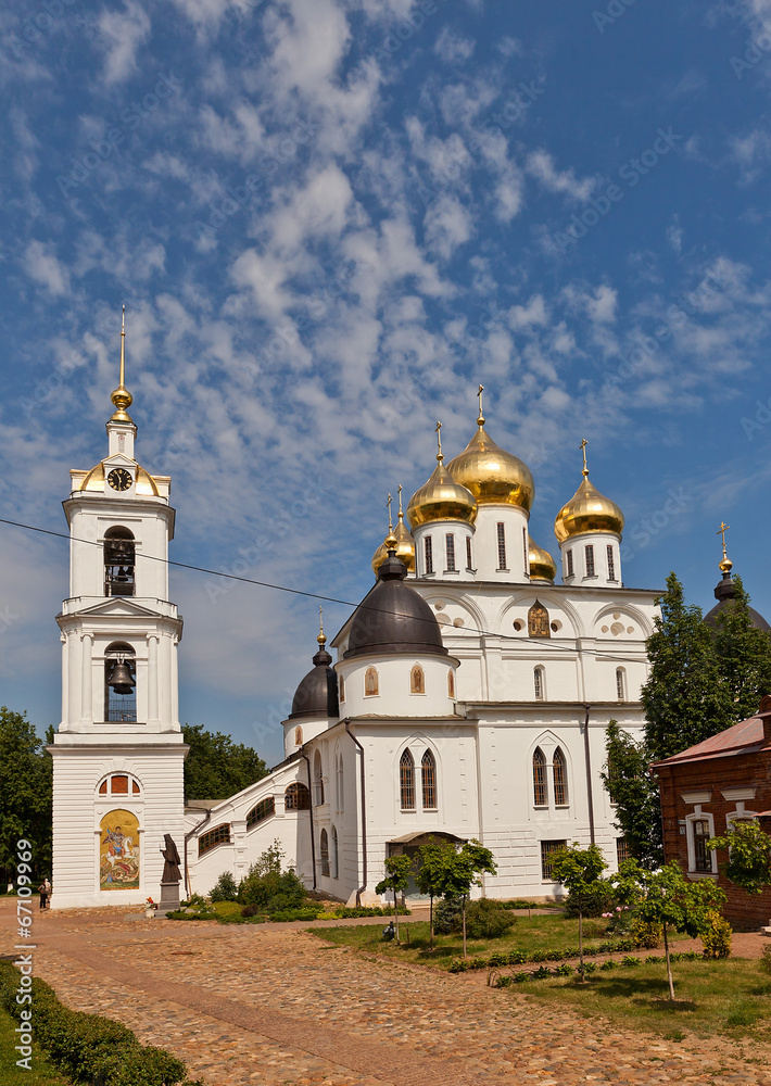 Side view of  Dormition Cathedral (1512) in Dmitrov, Russia