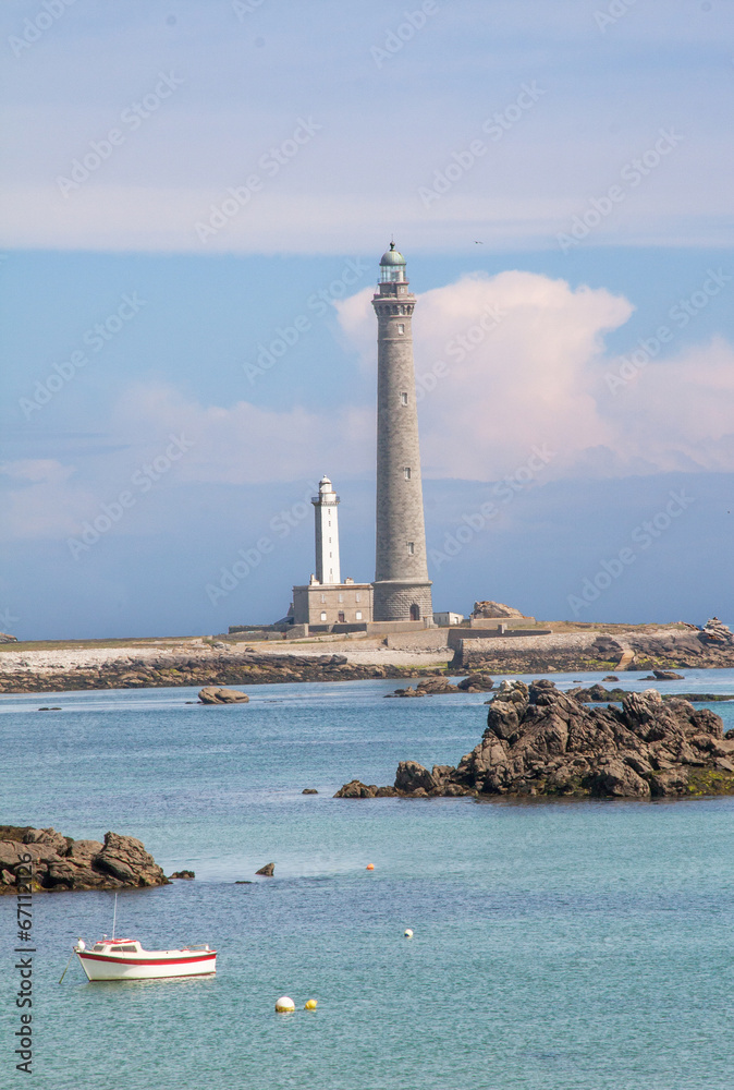 Le phare de l'ile Vierge à Plouguerneau , Finistère, Bretagne