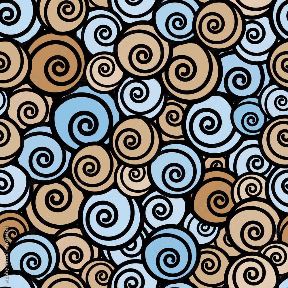 Stylish curls seamless pattern. Stylish curls seamless pattern.