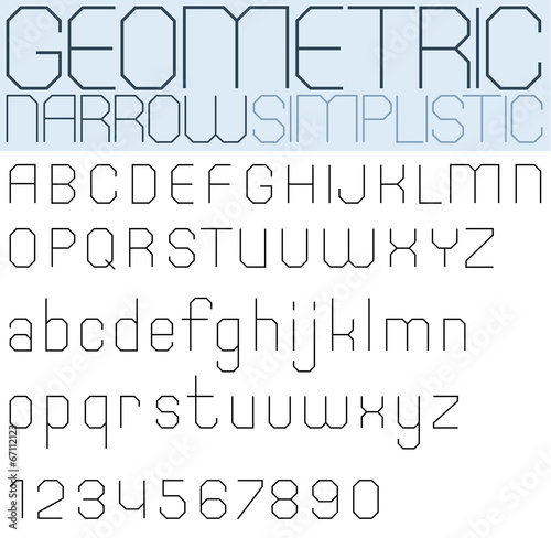 Poster black geometric font...