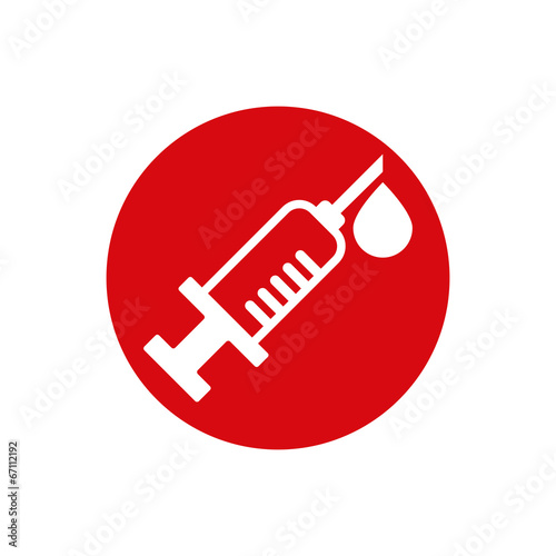 Syringe vector icon isolated.
