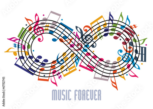 Music concept, infinity sym...