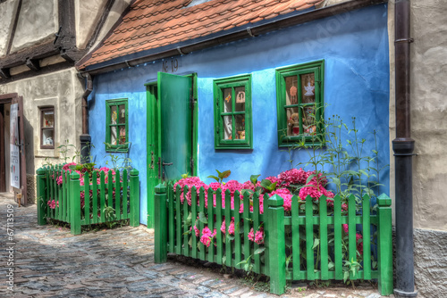 Obraz na plátně Golden Lane, the street of small houses built in Mannerism style