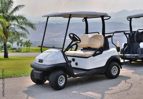Golf cart or club car at golf course