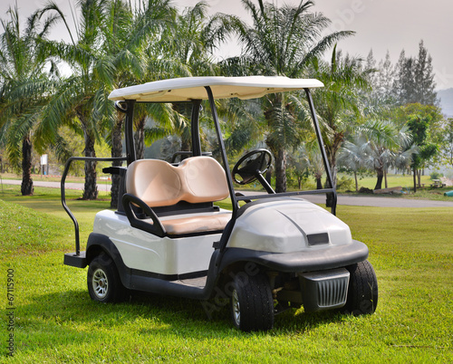 Golf cart or club car at golf course © rprongjai