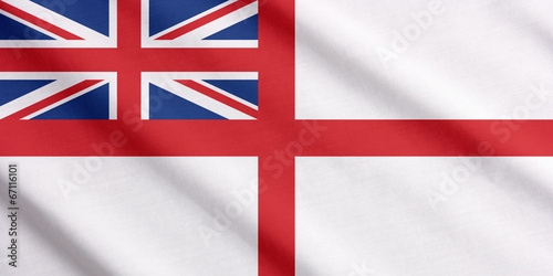 White ensign, Royal Navy flag waving