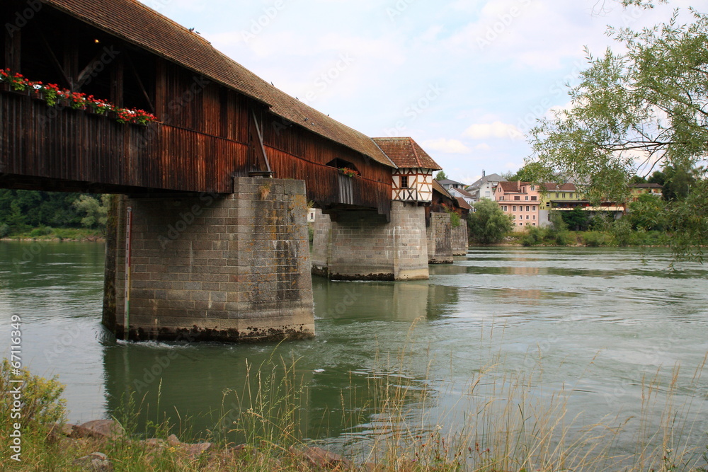 Fototapeta premium Holzbrücke Bad Säckingen