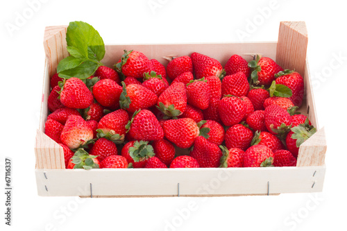 strawberry in crate