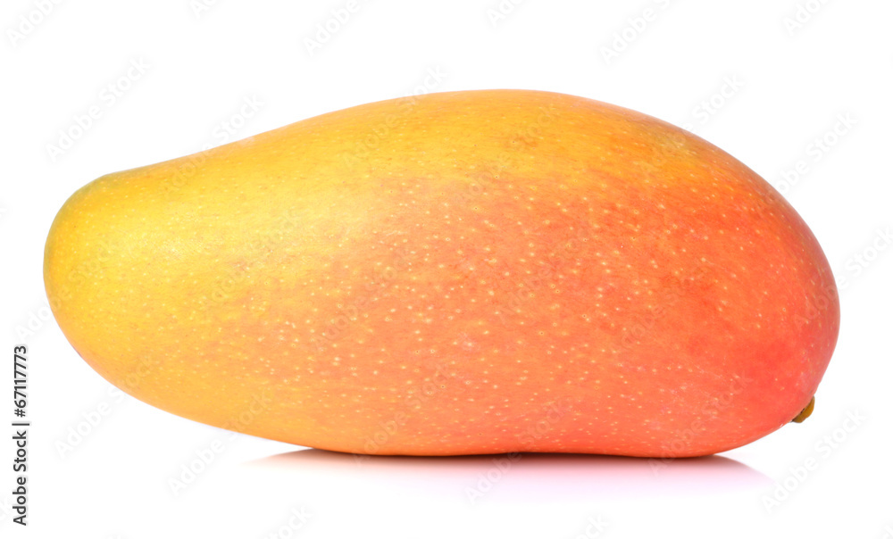 Mango fruit isolated on white background.