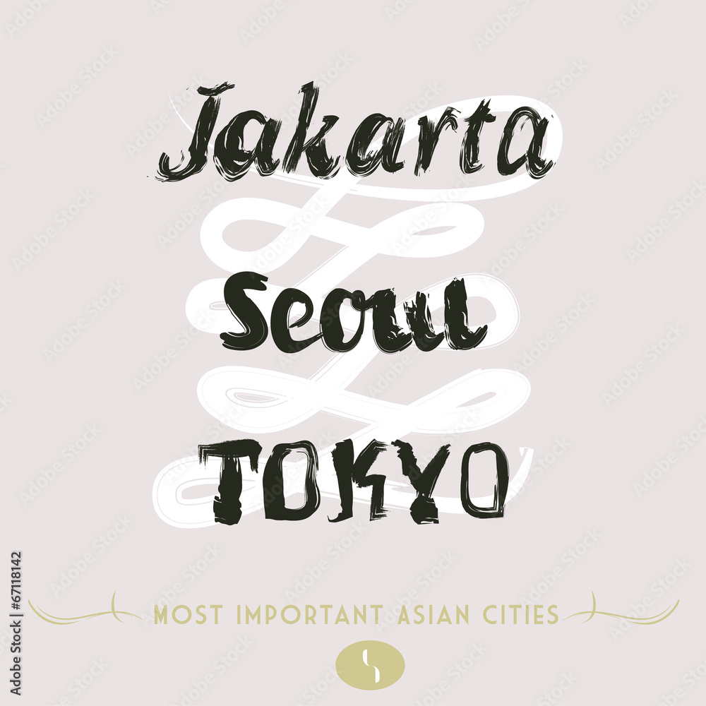 Asian Cities Set- Jakarta, Seoul, Tokyo