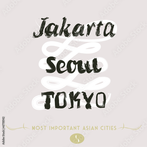 Asian Cities Set- Jakarta, Seoul, Tokyo