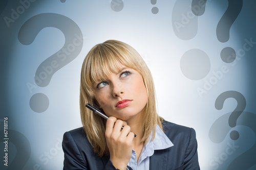 Girl with Question Marks