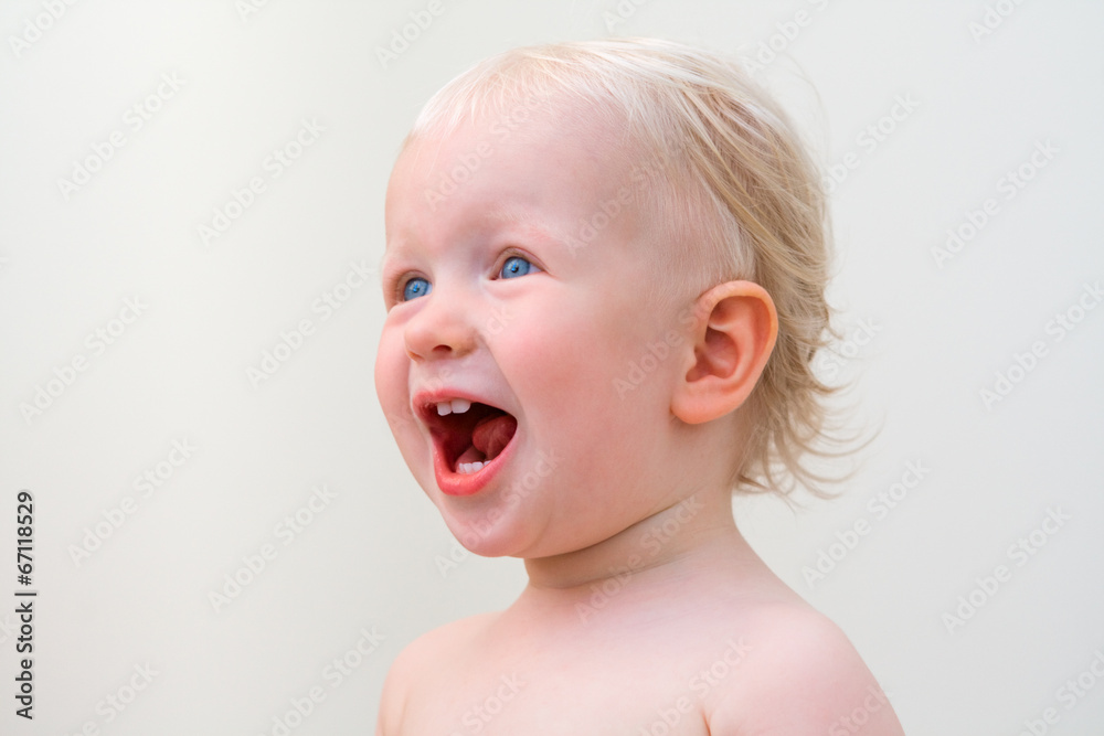 Screaming baby, closeup Screaming baby, closeup