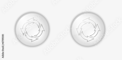 circle arrows on buttons