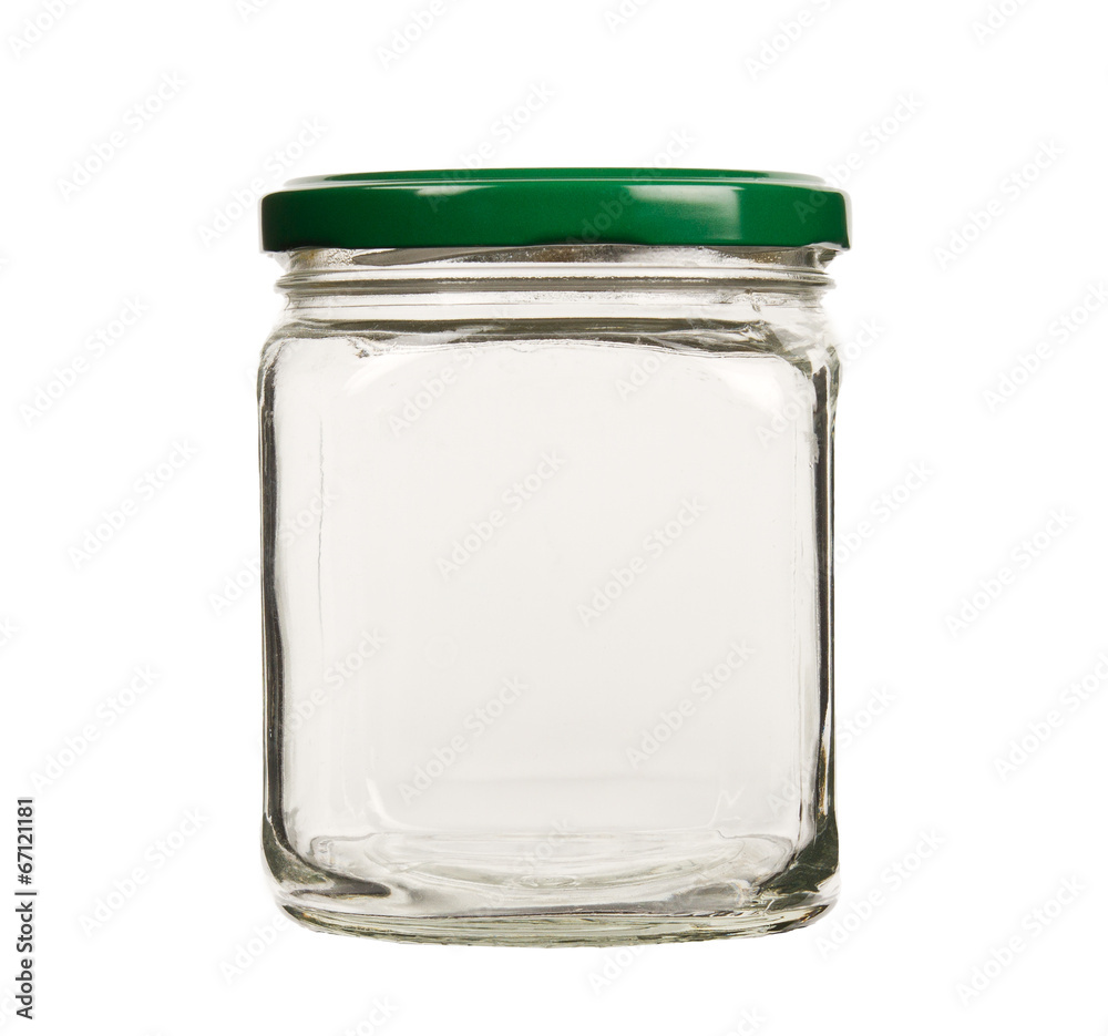 Empty glass jar Empty glass jar