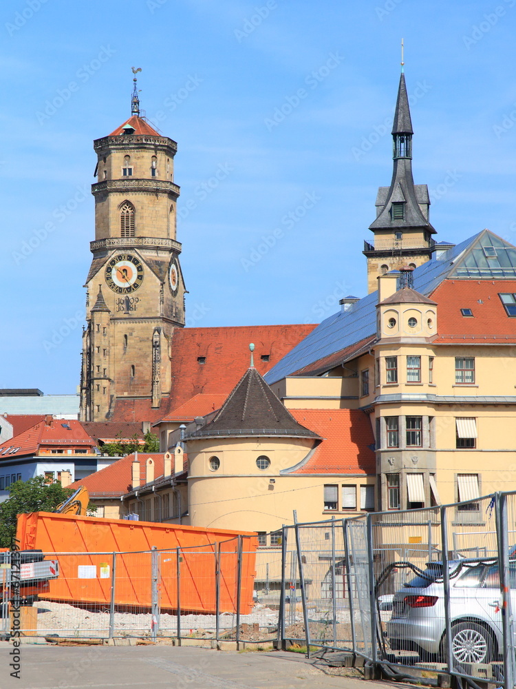 Obraz premium Stuttgart, Stiftskirche (Juli 2014)
