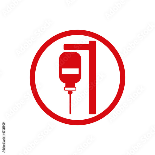 Blood transfusion vector icon isolated.