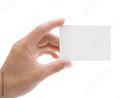 Hand mit Notiz