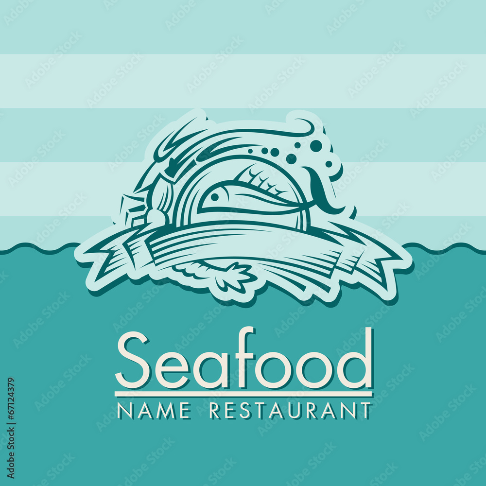 Fototapeta premium seafood menu design