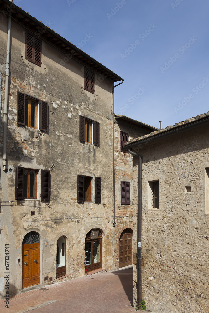 Street of San Gimignano, Tuscany, Italy