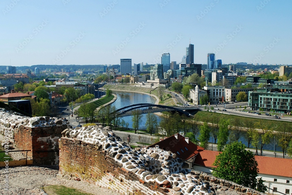 Vilnius city view from Gediminas castle