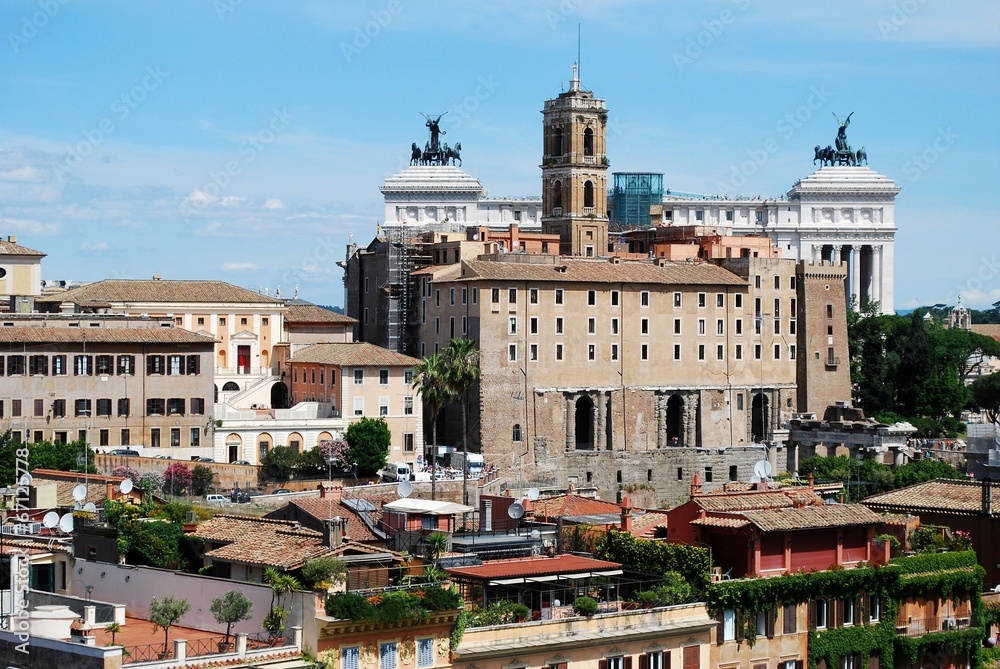 Obraz premium Ancient Rome city aerial view from Palatino hill