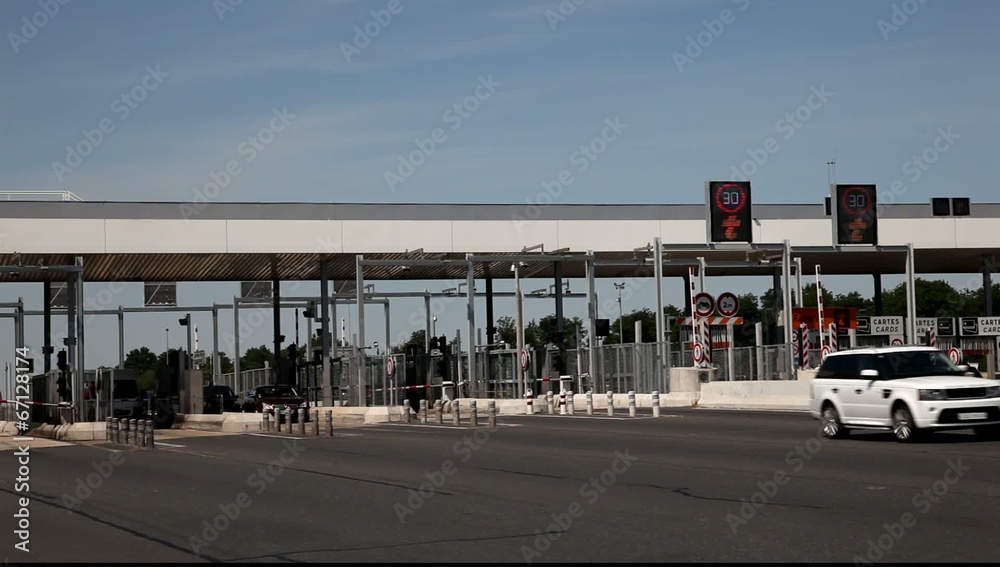 Toll station on the highway