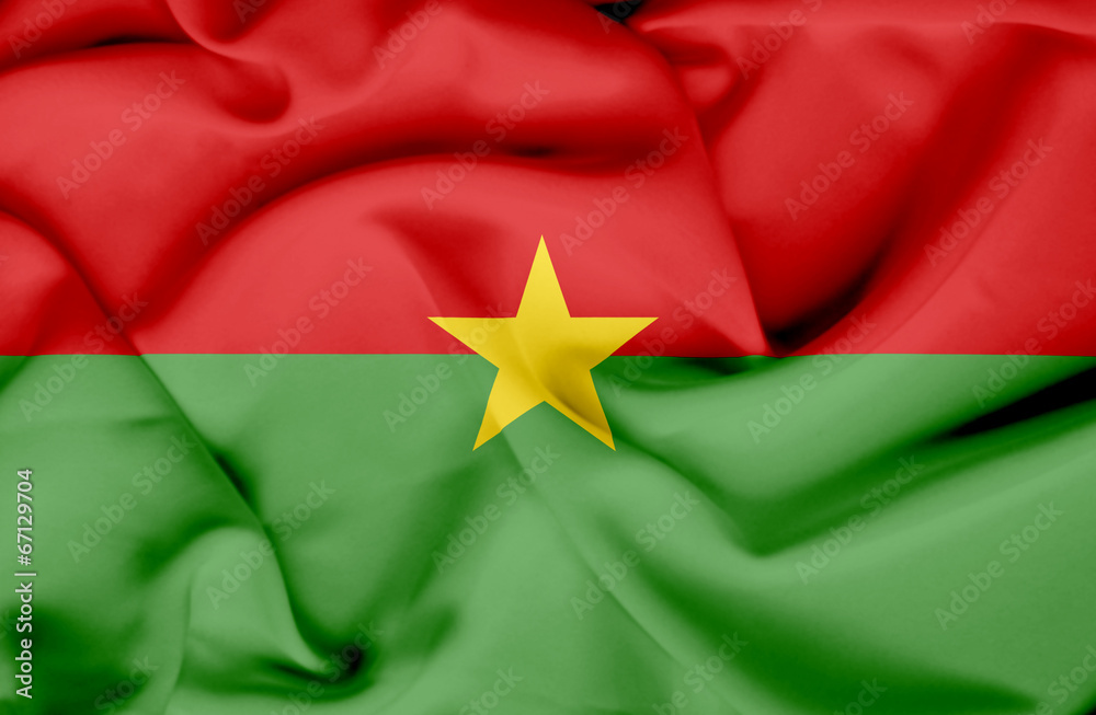 Burkina Faso waving flag Burkina Faso waving flag