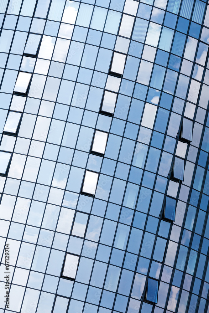 Reflections in glass facade Reflections in glass facade