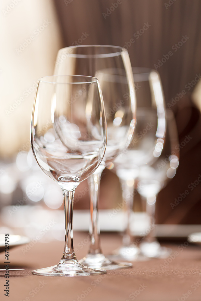 Tables set for meal Tables set for meal