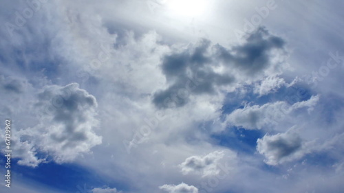 Running fast across the sky clouds