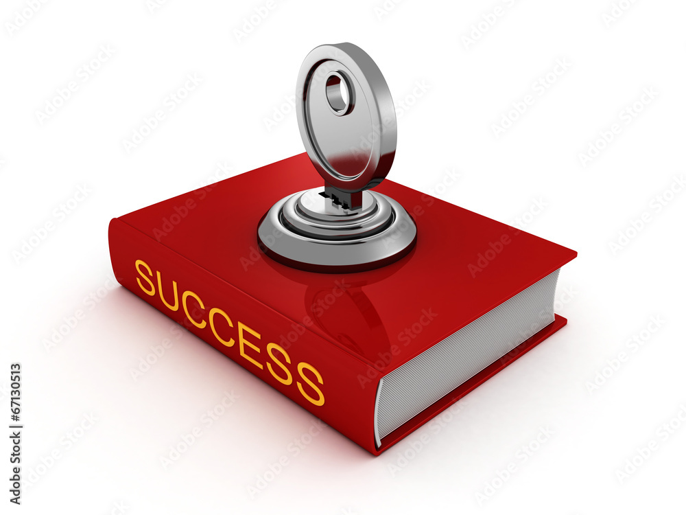 Success book with lock key Success book with lock key