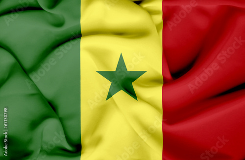 Senegal waving flag