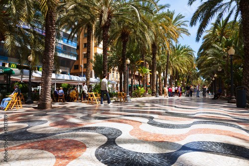 Pavement embankment in Alicante photo