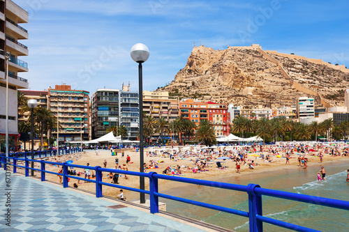 Mediterranean beach in Alicante, Spain photo