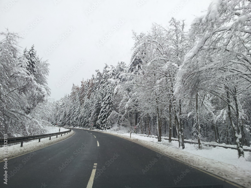 Obraz premium Road in winter