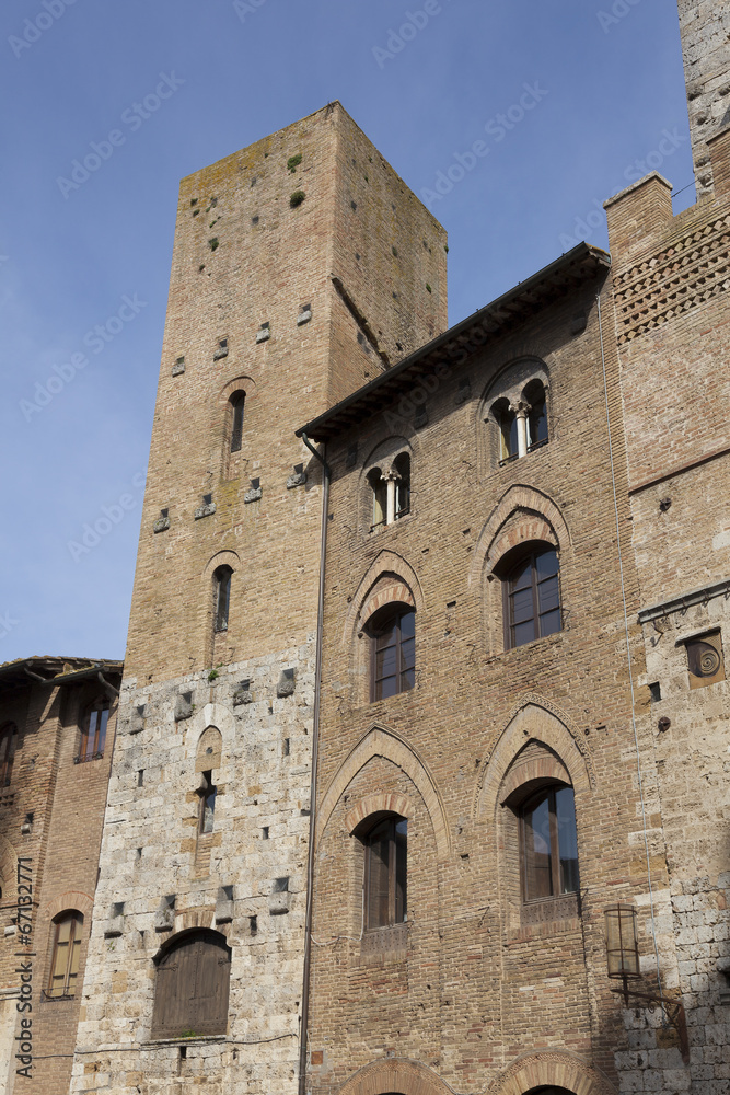Architecture of San Gimignano, Tuscany, Italy