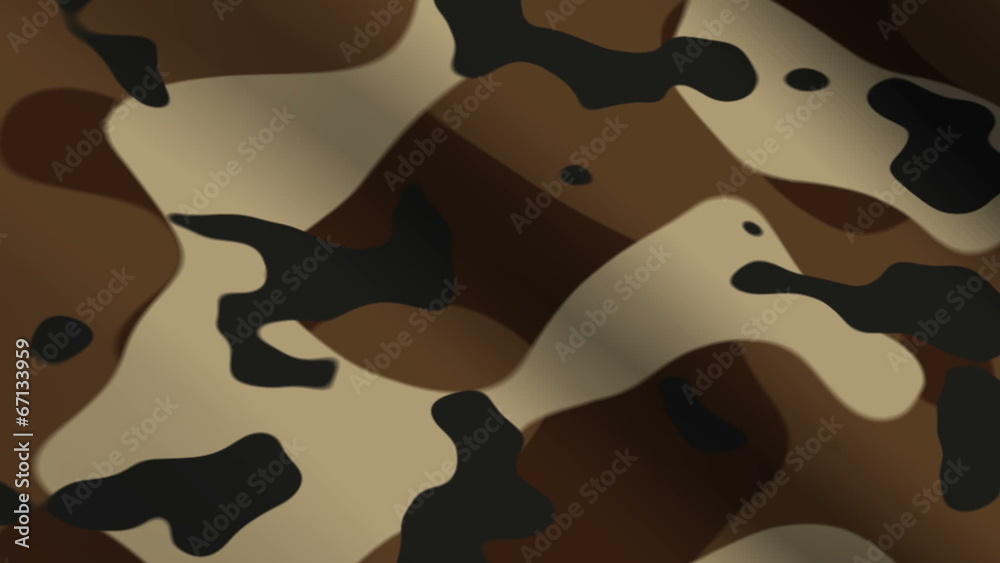 Background animation of looping desert camouflage cloth.